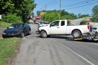 Five vehicles were involved in the crash on Kraft Street. (Photo by CPD-Jim Knoll)