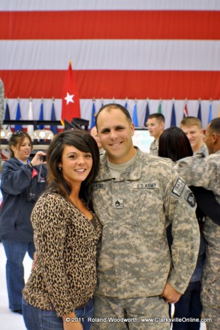 Leigh Ann Clark &  Staff Sgt James Kazukietas