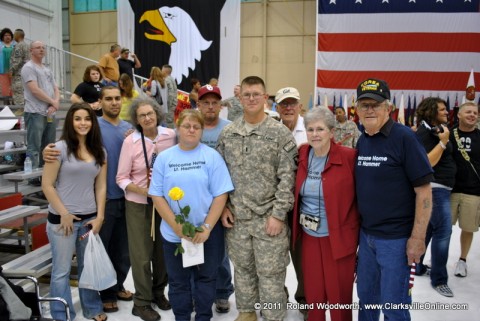 LT Clayton Hammer with family and friends