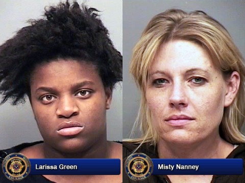 Larissa Green and Misty Lynn Nanney were arrested for Theft, possession of Drug Paraphenalia and other charges March 31st 2011 in Clarksville TN.