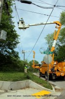 CEMC Power crews in Clarksville assisting CDE with restoring power to city residents after the April 19th Storm