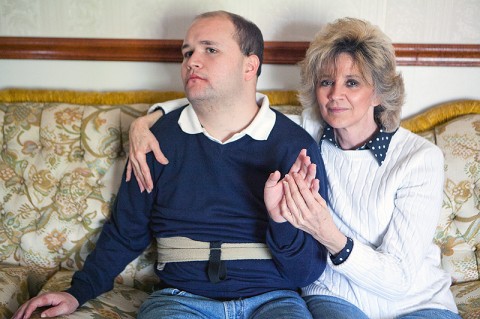 Nancy Hollis with her son Dusty. (Photo by Shea Halliburton)