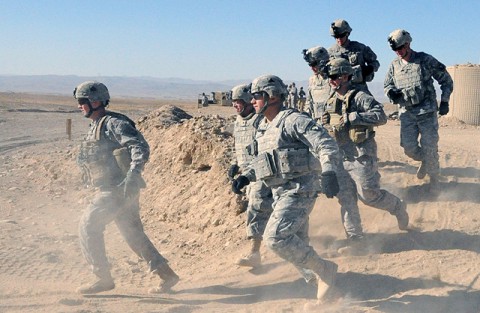 U.S. Army Soldiers from 4th Brigade Combat Team, 101st Airborne Division race through an obstacle course as part of the “stress shoot” January 9th, 2010 at Forward Operating Base Sharana. The “stress shoot” is the final phase of the Toccoa Tough resiliency training class which is one tool Task Force Currahee leaders use to help Soldiers deal with stress. (Photo by U.S. Army Sgt. Luther L. Boothe Jr., Task Force Currahee Public Affairs) U.S. Army Soldiers from 4th Brigade Combat Team, 101st Airborne Division race through an obstacle course as part of the “stress shoot” January 9th, 2010 at Forward Operating Base Sharana. The “stress shoot” is the final phase of the Toccoa Tough resiliency training class which is one tool Task Force Currahee leaders use to help Soldiers deal with stress. (Photo by U.S. Army Sgt. Luther L. Boothe Jr., Task Force Currahee Public Affairs)