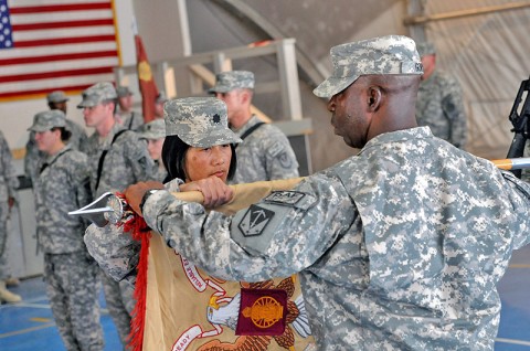 17th Combat Sustainment Support Battalion Colors Casing Ceremony. (Photo by 101st Sustainment Brigade, 101st Airborne Division (AA) Public Affairs)