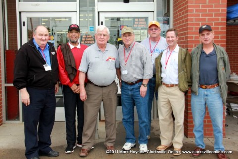 The judges (L to R): Robert "Duck" Davidson, Chuck Edwards, Wayne Hall, Dalton Harrison, Robert Cruise, Tim Barnes, and David "Red" Hembree.