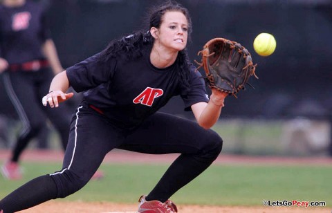 Red-shirt freshman Kristin Whitmire had a single and a walk Sunday versus Tennessee Tech. (Keith Dorris/Dorris Photography)