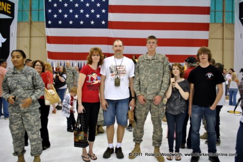 PFC Thomas Riddle along with his mother and father Kelly & Steve Riddle, Brother John Riddle and his girl friend Emily Crossland