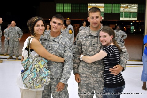 SGT William Johnson with his wife Candice & SGT Todd Guistwyte and his wife Ashley