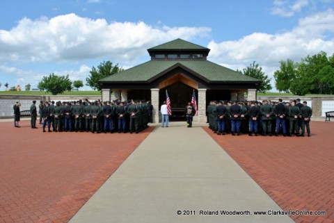 Fellow soldiers and family members honor the SGT John Paul Castro