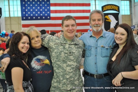 SGT Charles Sweeney, Fiancee Sarah Spencer, Parents Ray & Betty Sweeney and friend Lindsey 