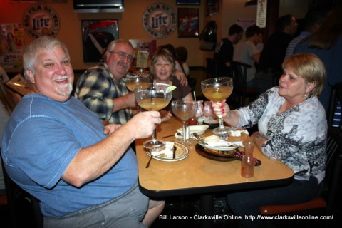 A group of friends celebrating the Cinco De Mayo holiday at Don Pancho Mexican Restaurant