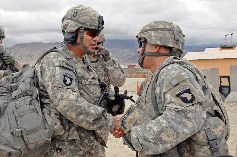U.S. Army Maj. Gen. John Campbell, Combined Joint Task Force-101 commander, upon his arrival at Forward Operating Base Mehtar Lam, Afghanistan to conduct a battlefield assessment July 29th, 2010. U.S. Army Maj. Gen. John Campbell, Combined Joint Task Force-101 commander, upon his arrival at Forward Operating Base Mehtar Lam, Afghanistan to conduct a battlefield assessment July 29th, 2010.