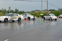 2007 Crown Victoria patrol car hit in the driver's side. (CPD-Jim Knoll)