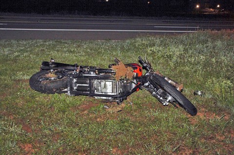 Motorcyclist dies after being thrown from his motorcycle. (Photo by CPD-Jim Knoll)