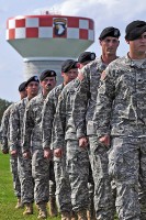 Soldiers of the 96th Aviation Support Battalion, 101st Combat Aviation Brigade march during their unit’s change of command ceremony at Fort Campbell, KY June 20th. (Sgt. Tracy Weeden)