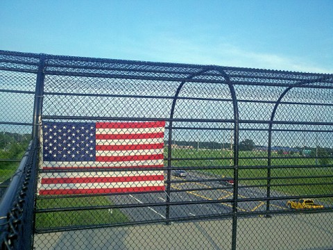 Donated American Flags will be placed on the 101st Pedestrian Bridge.