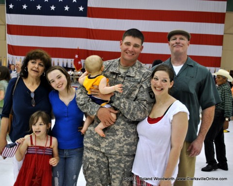 LT Cliff Malone along with his wife Jessica and her mother Cindy Kelaita, their daughter Hanna and son Riley along with Cliff's father Mike