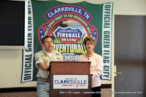 J. J. Sanchez and Mayor Kim McMillan J. J. Sanchez and Mayor Kim McMillan