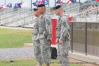 Maj. Gen Campbell (Center) stands with Col Luong, and Col. Lillibridge