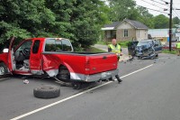 The 97 Ford F-150 that was crashed into by a stolen 2003 Ford Expedition.