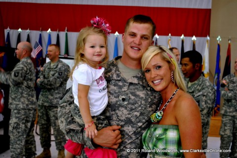 SPC Chad along with his wife Brittany and daughter Kammie