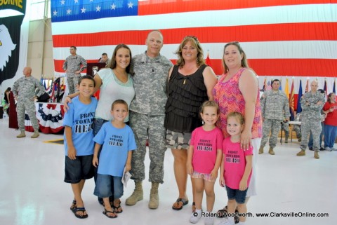 Sargent Major Noel Foster along with his wife Lanette along with Jessica Roche, her two sons Miguel & Giovanni Roche and Brandy Jones and her two daughters Shelny & Brooklyn 