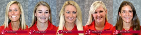 Catie Tucker, Ashley Wathen, Holly Batey, Tabitha Beard and Rachel Deaton were named to the National Golf Coaches Association (NGCA) All-American Scholar Team for Division I.