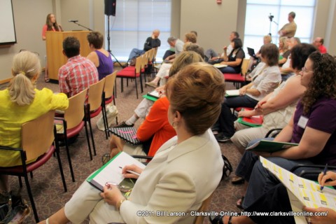 Amy Green speaking at the 2011 Clarksville Writer's Conference