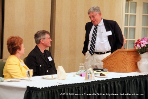 Dr. Howard Winn introduces William Farris, the keynote speaker at the 2011 Writer's Conference Banquet