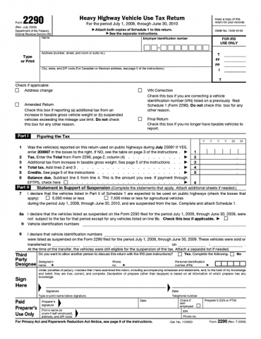 IRS Form 2290