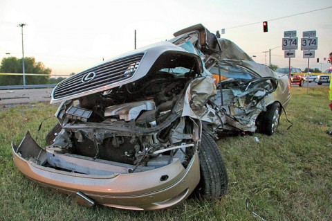 Fatal Accident at the intersection of 101st Airborne Parkway and Trenton Road. (Photo by Jim Knoll - CPD)