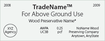 Figure: End Tag. Preservative indicated at *. Figure: End Tag. Preservative indicated at *.