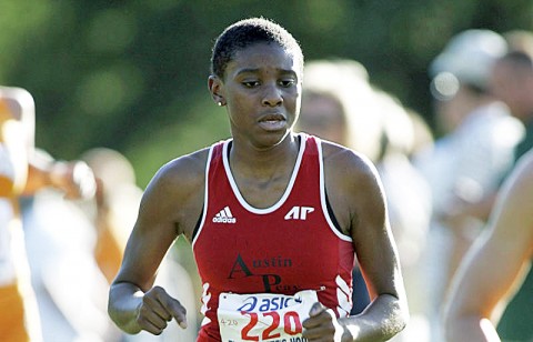 Sophomore Kendra Kirksey finished 48th at the Georgia State Invitational, Saturday. APSU Cross Country. (Courtesy: Keith Dorris/Dorris Photography)