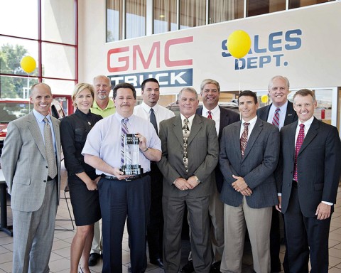 Front Row – Jeff Moore, Zone Manager, Katherine Johnson Cannata, James Conley, Dick Conley, Tim Farmer, David Fortunato, Back Row – Mike Polston, Curtis Nichols, Sidney Johnson, Brad Flaaen.