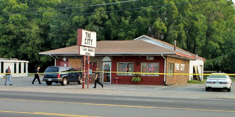 Altercation began inside. (Photo by CPD-Jim Knoll)