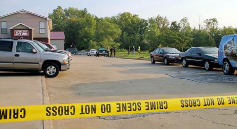 Area where man was found shot. (Photo by CPD-Jim Knoll)