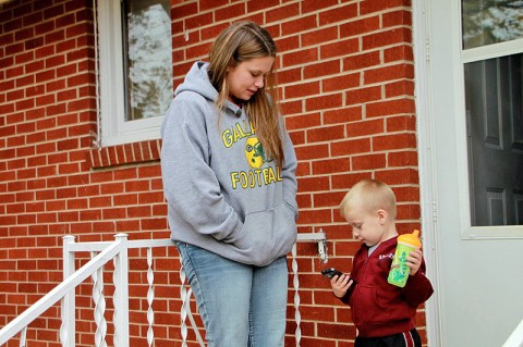 Heide Rafferty and her son Bailey. (Photo by CPD-Jim Knoll)