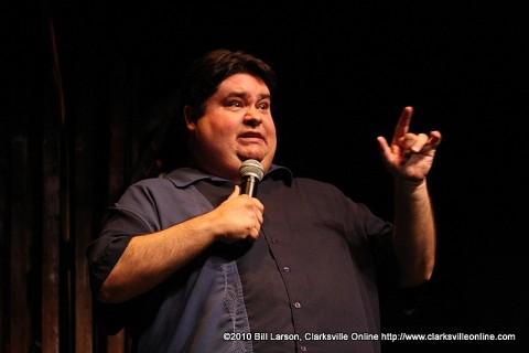 Brian Kiley performing at Comedy on the Cumberland, October 2010.