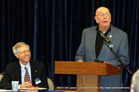 Ted Crozier, Sr. giving his remarks