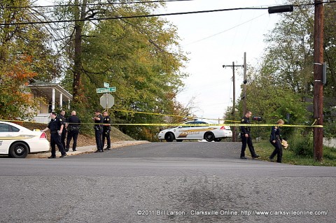 The Police Blockade at the intersection of Crossland Ave. and Martin St.