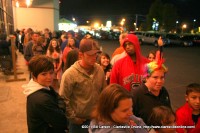 The Crowd at the Bikers Who Scare Haunted House