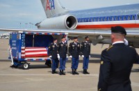 Veterans and service members grieve and salute Spc. Marvin Foster Phillips after it arrives in Tennessee for proper burial. Soldiers of the 101st Combat Aviation Brigade provided Phillips full military honors, to include receiving, guarding and burial details upon his return home, September 24th, 2011. Phillips was buried September 26th, 2011 in Grundy County, TN, exactly 45 years after a fatal helicopter crash in southern Vietnam. (Courtesy Photo)