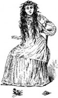 A drawing of Betsy Bell