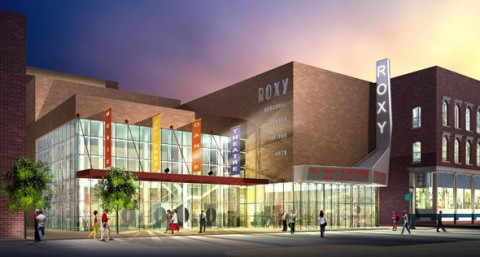 An artist drawing of the planned new Roxy Center for Arts and Education building.