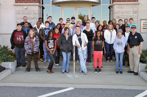 Student Traffic Awareness Training (S.T.A.T) class. (Photo by CPD – Jim Knoll)