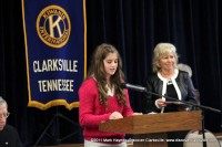 Elizabeth Hickman reads a small part of her essay at the “Interview A Veteran” Essay Contest Winners program Tuesday, November 8th 2011.