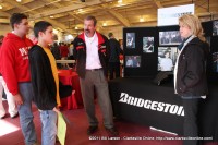 Tim Campbell listens to some students at the Your Choice, Your Future Career Exploration day