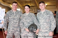 Cw2 Athena Peterson, from the 2-17th Calvary, 101st Combat Aviation Brigade with some of her fellow soldiers