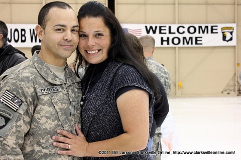 Danielle Cortes with her husband Sgt. Jose Cortes