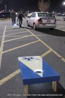 Bill Kidwell and his wife playing cornhole at HH Greg